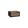 Hanah Home Mesita de Noche Moderna Madera Negra y Oud